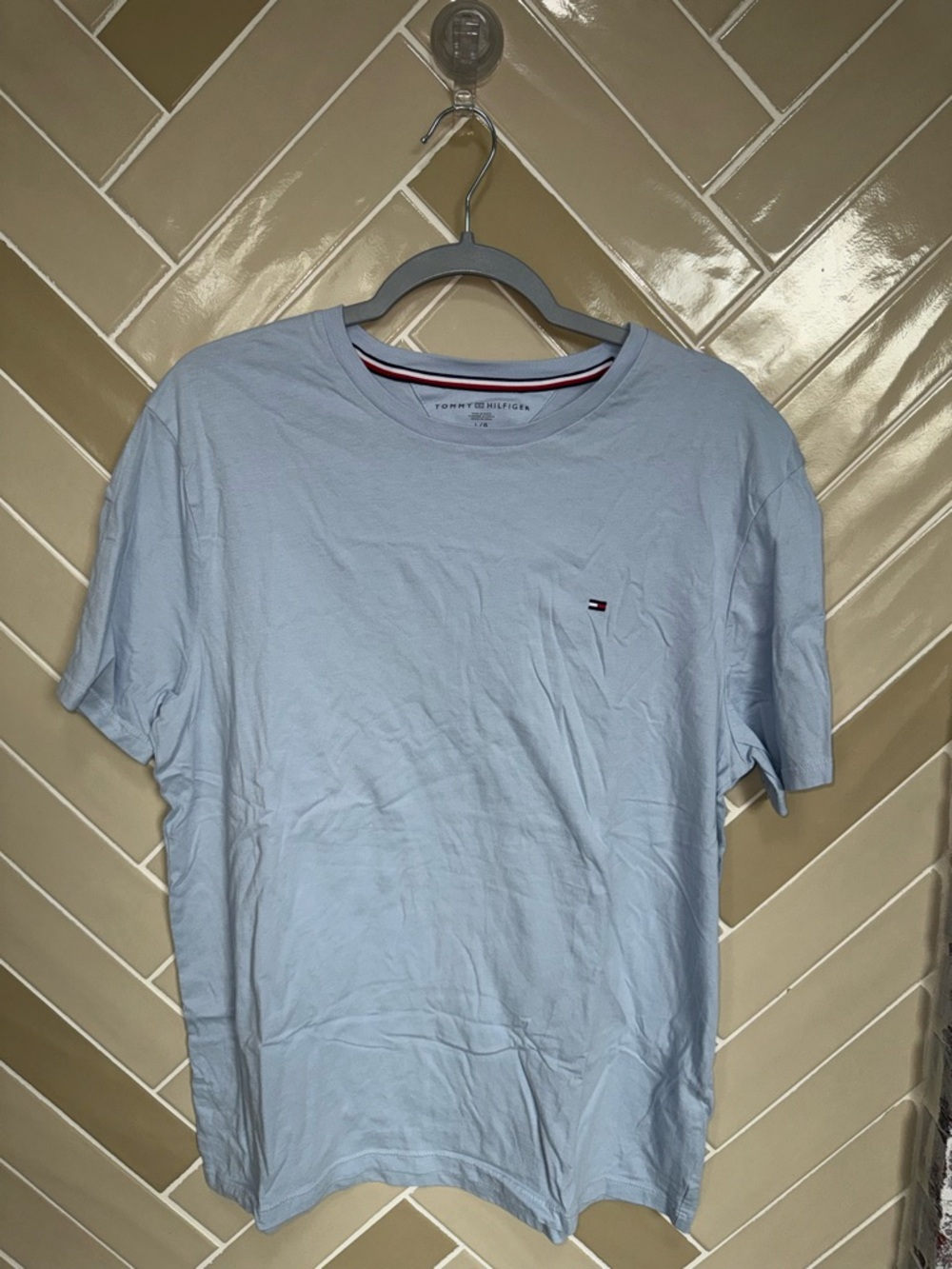 Tommy Hilfiger Light Blue Short Sleeve Crew Neck Tee